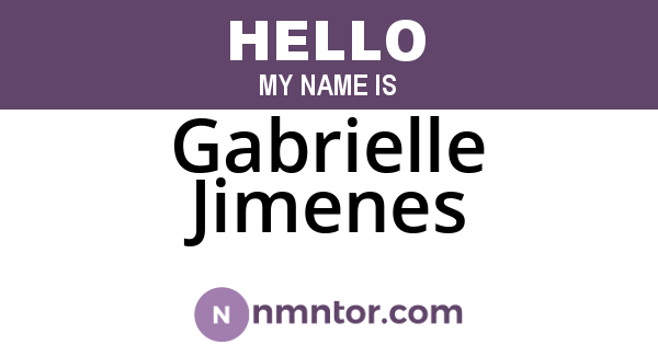 Gabrielle Jimenes