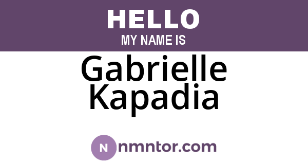 Gabrielle Kapadia