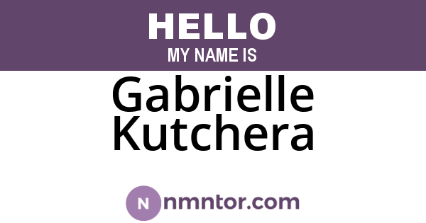 Gabrielle Kutchera
