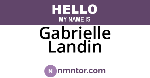 Gabrielle Landin