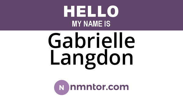 Gabrielle Langdon
