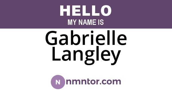 Gabrielle Langley