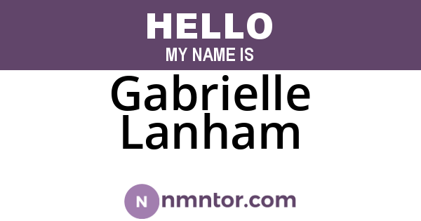 Gabrielle Lanham
