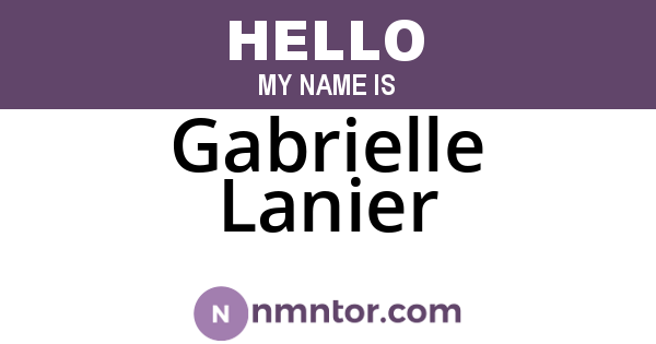 Gabrielle Lanier