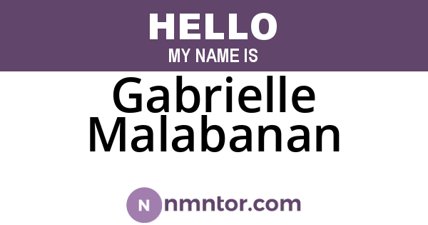 Gabrielle Malabanan
