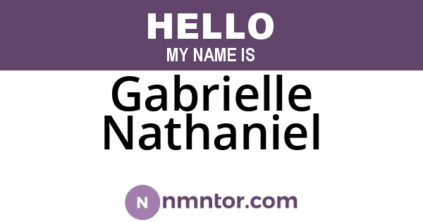 Gabrielle Nathaniel