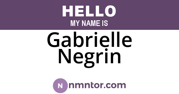 Gabrielle Negrin