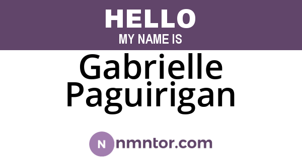 Gabrielle Paguirigan