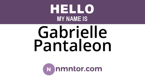 Gabrielle Pantaleon