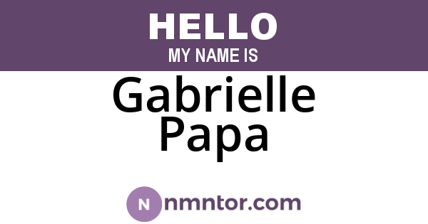 Gabrielle Papa