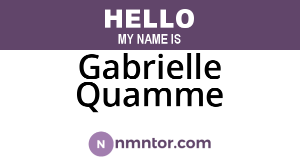 Gabrielle Quamme