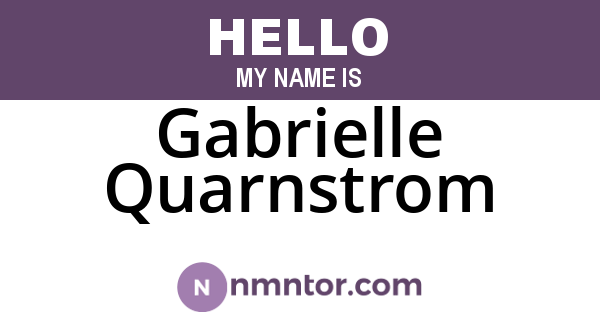 Gabrielle Quarnstrom