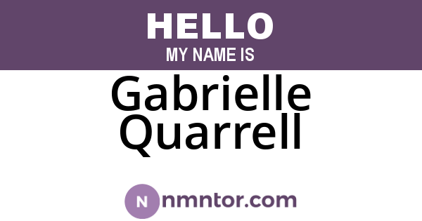 Gabrielle Quarrell