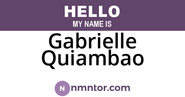 Gabrielle Quiambao
