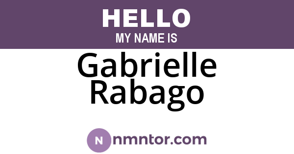 Gabrielle Rabago