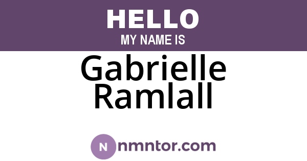 Gabrielle Ramlall