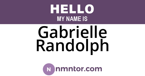 Gabrielle Randolph