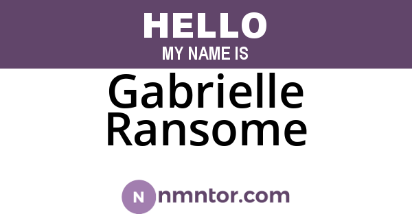 Gabrielle Ransome