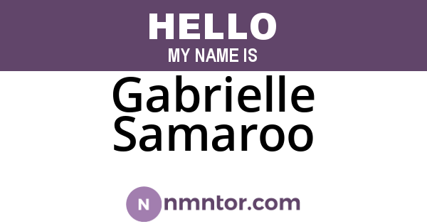 Gabrielle Samaroo