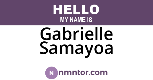Gabrielle Samayoa