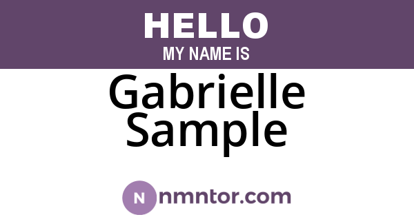 Gabrielle Sample