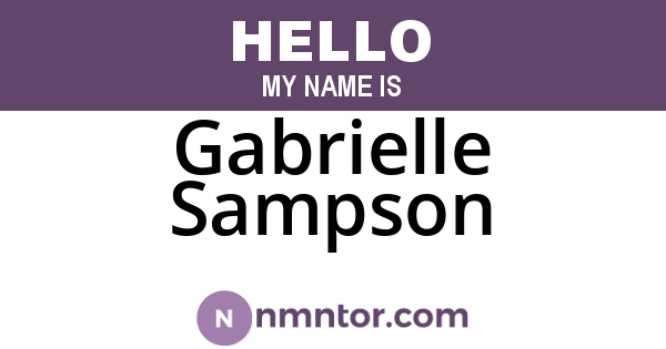 Gabrielle Sampson