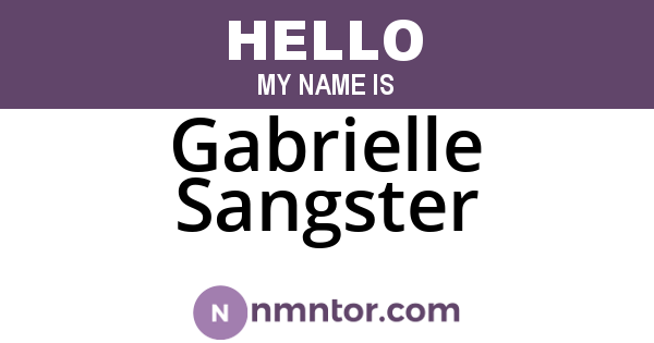 Gabrielle Sangster