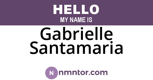 Gabrielle Santamaria