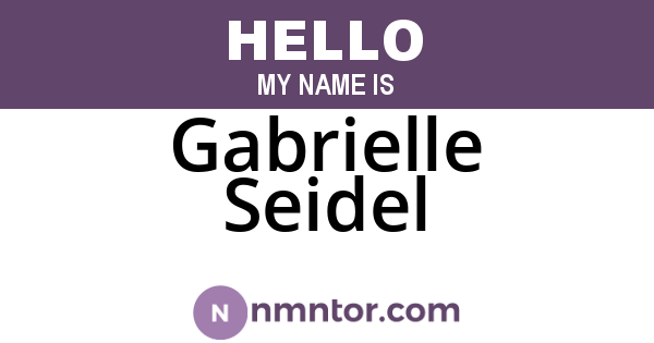 Gabrielle Seidel