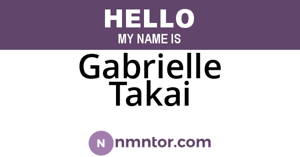 Gabrielle Takai