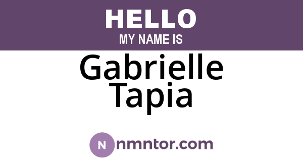 Gabrielle Tapia