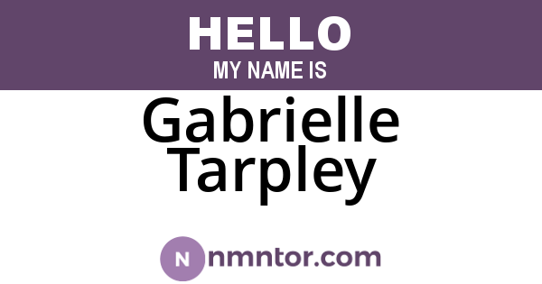 Gabrielle Tarpley