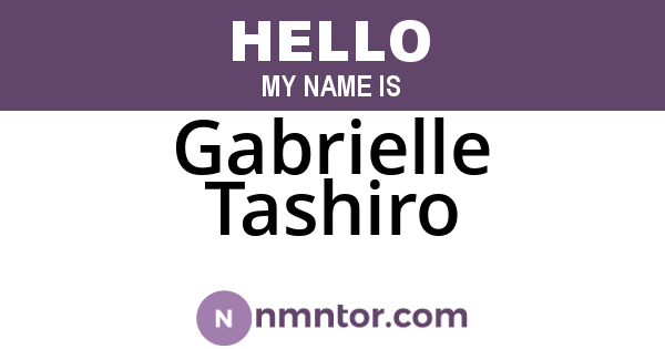 Gabrielle Tashiro