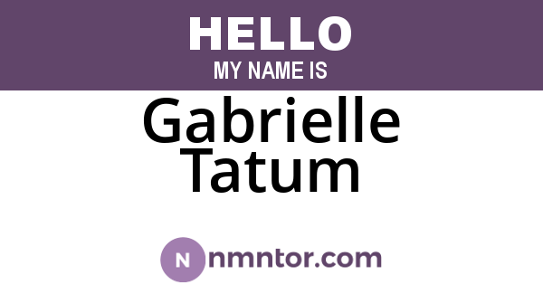 Gabrielle Tatum