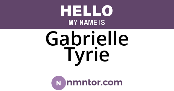 Gabrielle Tyrie