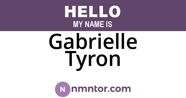 Gabrielle Tyron
