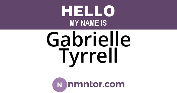Gabrielle Tyrrell