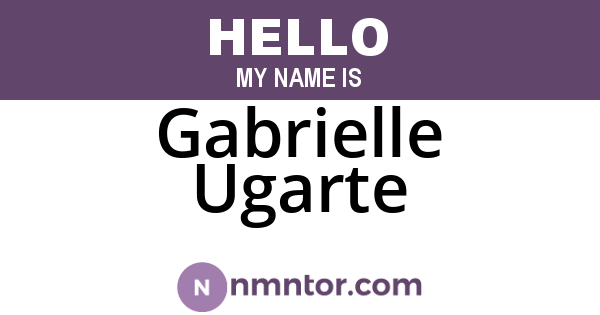 Gabrielle Ugarte