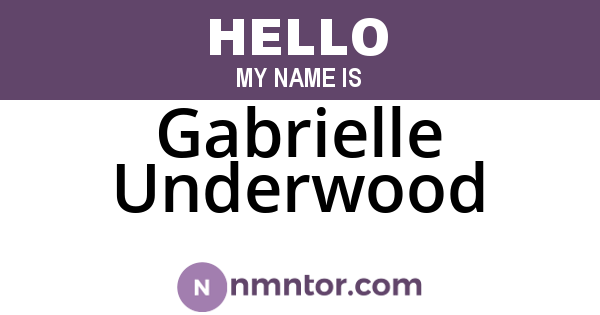Gabrielle Underwood
