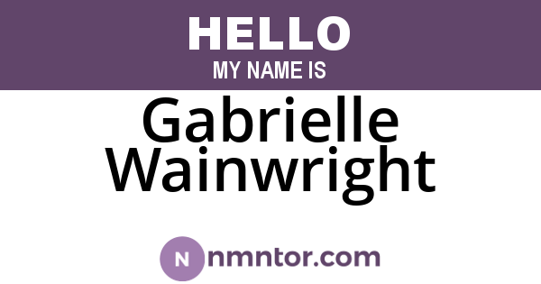 Gabrielle Wainwright
