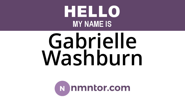 Gabrielle Washburn