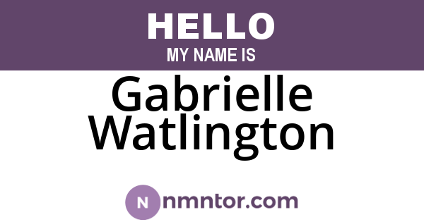 Gabrielle Watlington