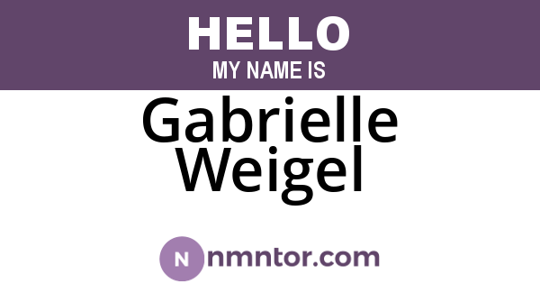 Gabrielle Weigel
