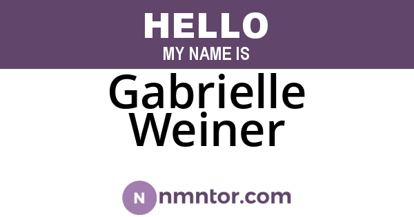 Gabrielle Weiner