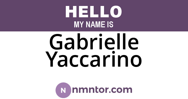 Gabrielle Yaccarino