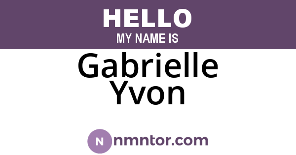 Gabrielle Yvon