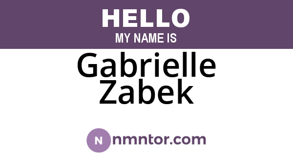 Gabrielle Zabek