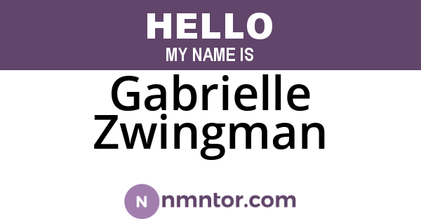 Gabrielle Zwingman