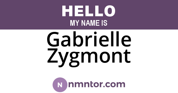 Gabrielle Zygmont