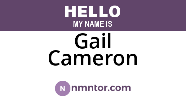 Gail Cameron